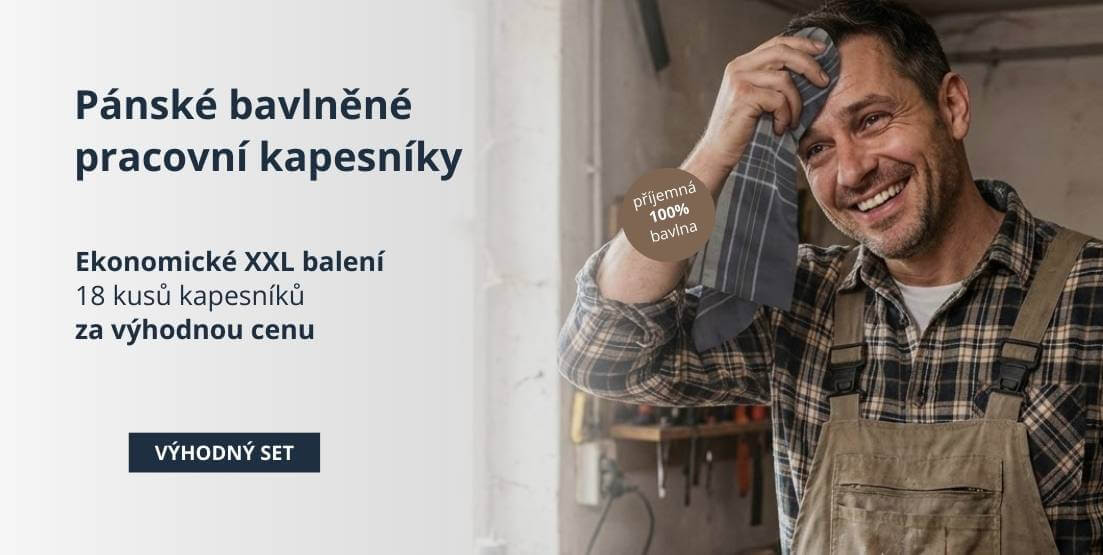 Pánské pracovní kapesníky - 18 kusů